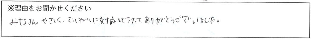 病棟スタッフの対応 画像