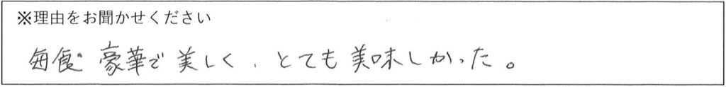 レストランスタッフの対応 画像