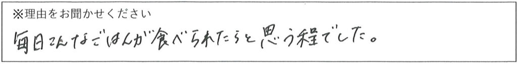 レストランスタッフの対応 画像