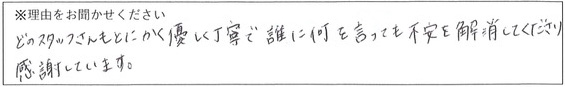 病棟スタッフの対応 画像