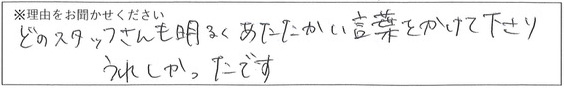 病棟スタッフの対応 画像