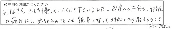 病棟スタッフの対応 画像